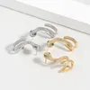 Studörhängen Ventfille 925 Sterling Silver Small Snake Shaped Women ett stycke Ear Bone Earring Korean Design Smycken