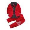 衣料品セット衣料品スーツボーイボウタイアクセサリーウエストジャケットパンツウェディングフラワーガール1-4年ファッション品質の子供服230110