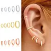 Orecchini a cerchio Cool Small Per donne/uomini Hip Hop Style Party Abbigliamento quotidiano Fashion Ear Rings Couple Cz Jewelry