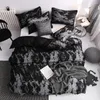 Conjuntos de roupas de cama 3pcs colcha capa travesseiro conjunto moderno de tamanho múltiplo de tamanho imprimido lençol mamão duplo cetim linho têxtil jardim