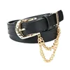 Belts Women Fashion Metal Buckle PU Leather Pin Belt Hip-Hop Rock Punk Style Waist Chain Jeans Trouser Waistband Accessories