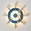 Wandlampe Thrisdar kreative Helmsman LED -Lampen Mittelmeer Schlafzimmer Nacht