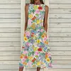 Повседневные платья цветы для женщин давно для женщин летнее пляжное праздничное платье o Nece Big Swing Pocket Maxi vestidos de Verano 2023