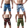 Underpants 4PCS/Lots 5XL Mens Underwear Camouflage Long Boxer Shorts Seamless Breathable Sports Workout Trunks Sleep Bottoms