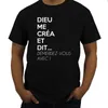 남자 Tshirts drole humor femme dieu me crea 표준 유니스 표준 유니슬 Tshirt 여름 패션 브랜드 티 셔츠 코튼 탑 230110