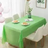 Couvertures de table jetables portables PE Tables à manger en plastique Nappe en plastique Fête de Noël Fête de mariage Tissu d'anniversaire pour Rectangle Desk Nouveau