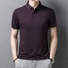 Men's TShirts BROWON Summer T Shirt TurnDown Collar Short Sleeve Tshirts Business Casual Slim Fit Sports Striped Clothing 230110