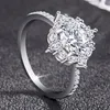 Bröllopsringar mode stora zirkon super blixt strass smycken för kvinnor valentiner gåva kristall kubisk brud 2023 1