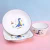 Plates Kids Party Plate Full Set Birthday Kitchen Breakfast Serving Dinner Cutlery Salad Pratos De Jantar Diner Platen