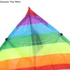 1PC Neue Lange Schwanz Regenbogen Outdoor s Fliegende Spielzeug Für Kinder Kinder Die Ist Kommen Mit 30M Kite string 0110