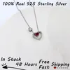 Chaînes Cadena Plata 925 Zilveren Ketting S925 Argent Pendentif Coeur Collier Fabricant Gros CZ Diamant Collier Bijoux