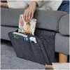 Förvaringspåsar 1pc filt Bedside Organizer Bed Desk Bag Sofa TV Remote Control Hanging Caddy Couch Holder Pockets Drop Delivery Home GA DHKG1