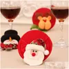 Decorazioni natalizie ornamenti per vino rosso vino cartone animato vini flanella vetro piede er festa della festa decorazione 3 stili goccia driv dhpi1