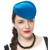 Basker vinter basker hattar för kvinnor fascinator pillbox hatt ull filt cocktail kropp bas DIY Huvudstycke A129