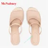 Sandalen Pelz Seltsame Stil Ferse Slipper Solide Ankel Straps Slip On Sexy Mode Frauen Offene spitze Flacher Sommer