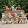 Silbato de cerámica con forma de pájaro para añadir agua, sonido de Ocarina, silbido, juguetes de estilo bonito para niños, artes, muchos E0111