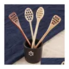 Other Dinnerware Wooden Honey Coffee Spoon Long Mixing Bee Tools Stirrer Muddler Stirring Stick Dipper Wood Carving Spoons Hbwll Dro Dh5Jm