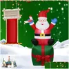 Dekoracje świąteczne nadmuchiwane Święty Mikołaj Claus Outdoor Dekoracja arcydzieła na ogrodzie AC889 Drop dostawa dom