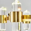 Lustres de lustre de ouro moderno lustre de cristal iluminação AC110V 220V Bedro de luxo Cristal Plafonnier