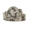 Belts Luxury Fashion Leopard Belt Women Snake Zebra Print Thin Horsehair Waist PU Leather Gold Ring Buckle For Lady Female