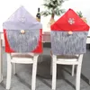 Coprisedie 1 pz Decorazione natalizia per feste Tavolo di Babbo Natale Cappello rosso Decor Copri cena Housse De Chaise 2023