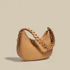 Duffel Bags Leather Underarm Bag Female Small High-end Texture Fashion Half Moon Single Shoulder Cross-body Saddle