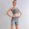 Set attivi Tute sportive da donna Set Yoga Palestra Fitness Pantaloncini per esercizi Abbigliamento sportivo Reggiseno tozzo Abbigliamento Abbigliamento sportivo