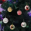 Party Decoration 6Pcs Tree Pattern Decorative Christmas Balls Pendant Plastic Xmas Ornaments For Household