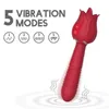 Sexspielzeug Massagegerät 2in1 Rose Zunge lecken Vibrator Frauen G-Punkt Teleskop Nippelstimulator Spielzeug Weibliche Klitoris Vaginale Masturbation