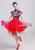 Stage Wear Chinese Style Porcelain Pattern Modern Dance Costumes Dresses Yarn Skirt China Wind Performance Clothing