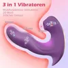 Volwassen massager 3 op 1 nieuwe clitoral zuigen vibrator vrouwelijk voor vrouwen clit clitoris sukkel tong likken dildo volwassenen goederen seks speelgoed