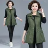 Women's Vests 2023Spring Autumn Middle-Aged Elderly Female Mothers Wear Vest Slim Sleeveless Jacket Waistcoat Women Coat Cardigan Lady 566