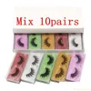 Fałszywe rzęsy 3D Noczki Hurtowe rzęsy w obudowie BK z Mticolor Base Card Coloris Makeup Eye Packaging Box Drop Dhaf2