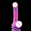 Skönhetsartiklar mjuk kvinna dildo realisticsilicone sug cup penis sexigyyitoys anal toys onani för kvinnliga par kvinnor män i röv