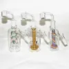 45 90 degr￩s de r￩cup￩ration de cendres pour les nargues en verre Bong Bong 14 mm 18 mm m￢le adaptateur de recycleur en verre avec tabac banger quartz banger