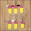 Party Favor Personlig tom brev Tassel Key Chain Teachers Day Pencil Akryl Drop Delivery Home Garden Festly Supplies Event DHXJ5