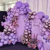 Autres autocollants décoratifs 1 ensemble rétro rose blanc ballons arc guirlande kit 3D papillon autocollant bricolage décoration pour mariage fête d'anniversaire fournitures 230110