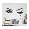 Wall Stickers Art Decals High Quality Mural Sticker Home Decoration Girl Room Creative 1Set Pretty Eyelashes Living Wallpaper Drop D Dhend