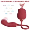 Взрослый массажер Vasana Rose Clitoris Vibrator для женщины -присоски с дилдо пальцем покачивает соска G Spot Sex Toy