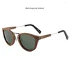 Sunglasses Ebony Wood Polarized Shades Men Women UV400 Walnut Female Vintage Glasses