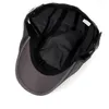 Berets Men's Ivy Hat Cap Golf Driving Justerbar Sun Flat Plain Cabbie Sboy Cap-Fashion 6Colors