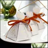 Gift Wrap Marble Style Box Wedding Favors And Gifts Triangar Pyramid Candy For Guests Decoration Drop Delivery Home Garden Festive P Otdzm
