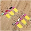 Party Favor Personlig tom brev Tassel Key Chain Teachers Day Pencil Akryl Drop Delivery Home Garden Festly Supplies Event DHXJ5