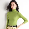 Kadın Sweaters 2023 Sonbahar ve Kış Kadınlar Yüksek Yok Yün Örgü Sweater İnce Dip Gömlek
