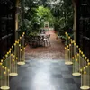 Party Decoration 10st Metal Candle Holders Centerpiece Tall Floor Candelabra For Wedding Decor Stage Gold 8 Arms QQ490