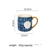 Muggar 350 ml japansk keramisk mugg underglasyr kontor hem mjölk kaffekopp ojämn yta handgrepp mikrovågsugn säker droppe leverans trädgård ki dhqm3