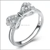 Bandringe S925 Sterling Silber Ring Damen Mode verstellbar Schmetterling Großhandel Drop Lieferung Schmuck Otpuk