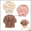 Handtuch Quick Dry Bad Haar Trocknen Kappe Kopf Wrap Hut Make-Up Kosmetik Bade Werkzeug A803 15 Drop Lieferung Hause garten Textilien Otyeu