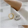 Silver Authentic 925 Sterling Sier Jewelry New White Gold /18K Color Mini Heygetric Round Circle Occion Arrings Abs
