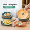 Plates Multifunction Shell Shape Dumpling Plate Snack Tray Fruit Container Storage Tableware Fries Home Tool